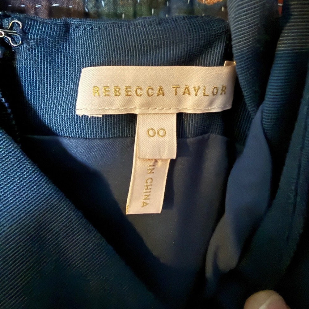 Rebecca Taylor Jumpsuit Navy Blue Wrap‎ Front Tie Back Size 00 Sleeveless Romper - Picture 4 of 8
